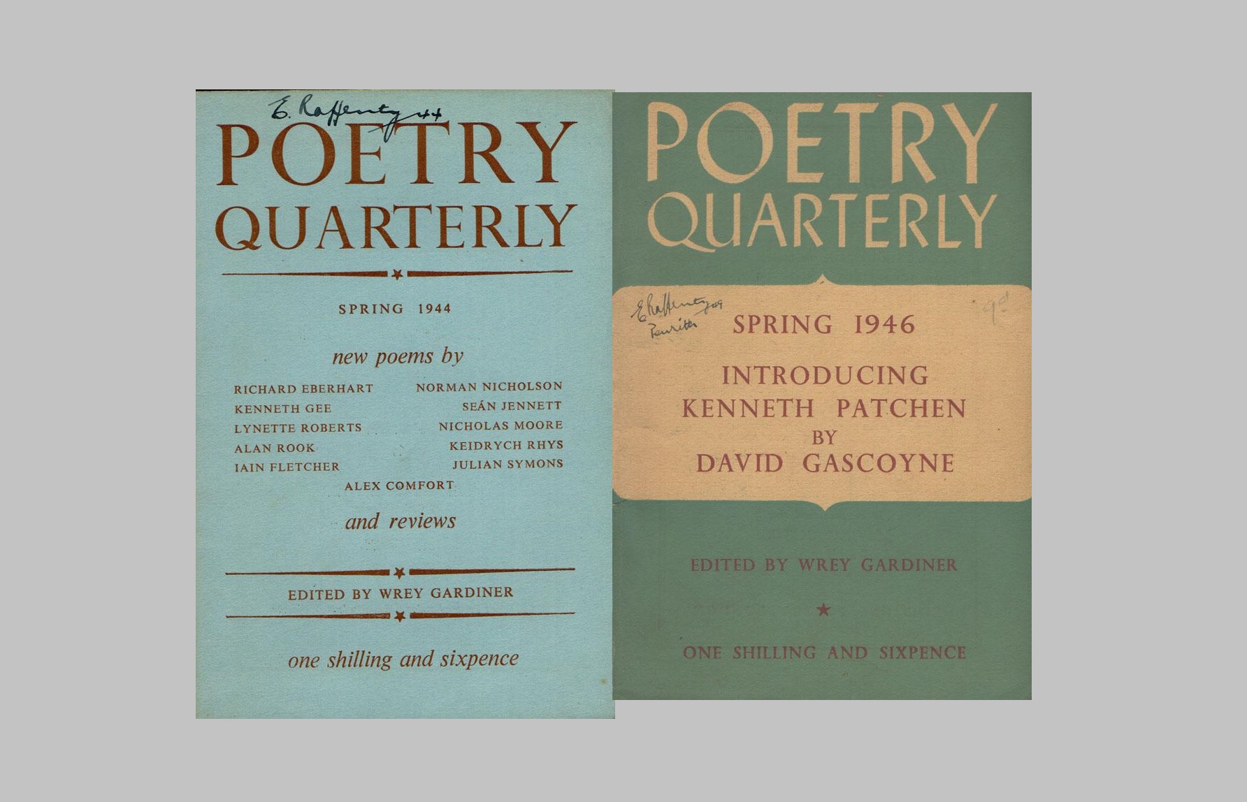 The Haunted Forties: Wrey Gardiner and Poetry Quarterly